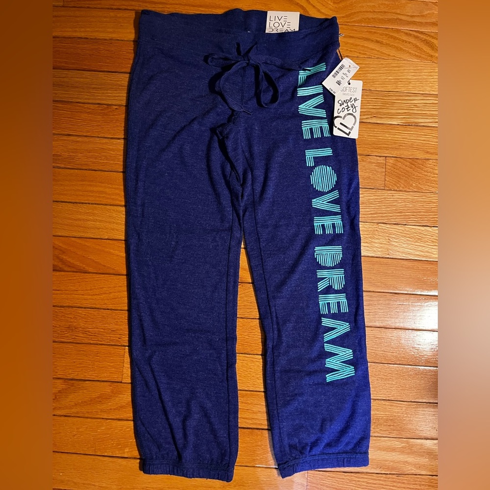 Lightweight Blue Capri Sweatpants
